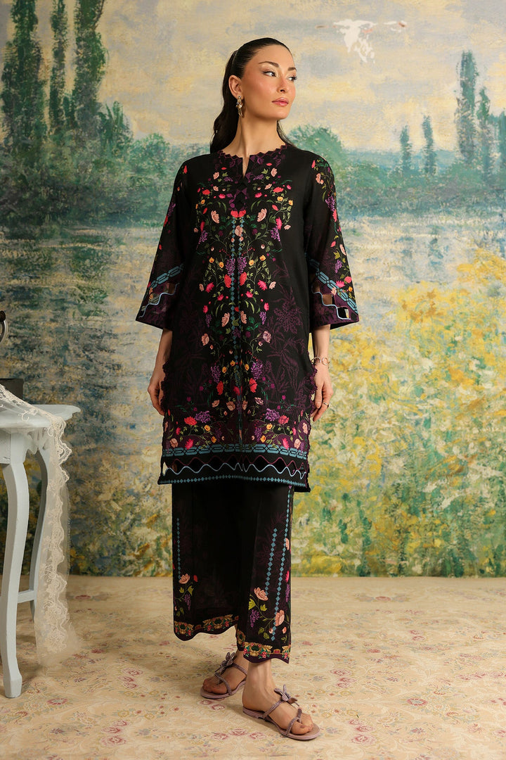 Rhea by Sahar Unstitched Lawn 2 Piece Suit Noir Botanica - Casual Collection