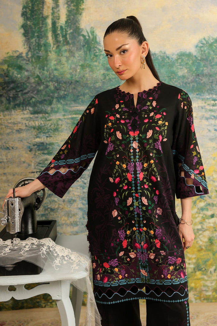 Rhea by Sahar Unstitched Lawn 2 Piece Suit Noir Botanica - Casual Collection
