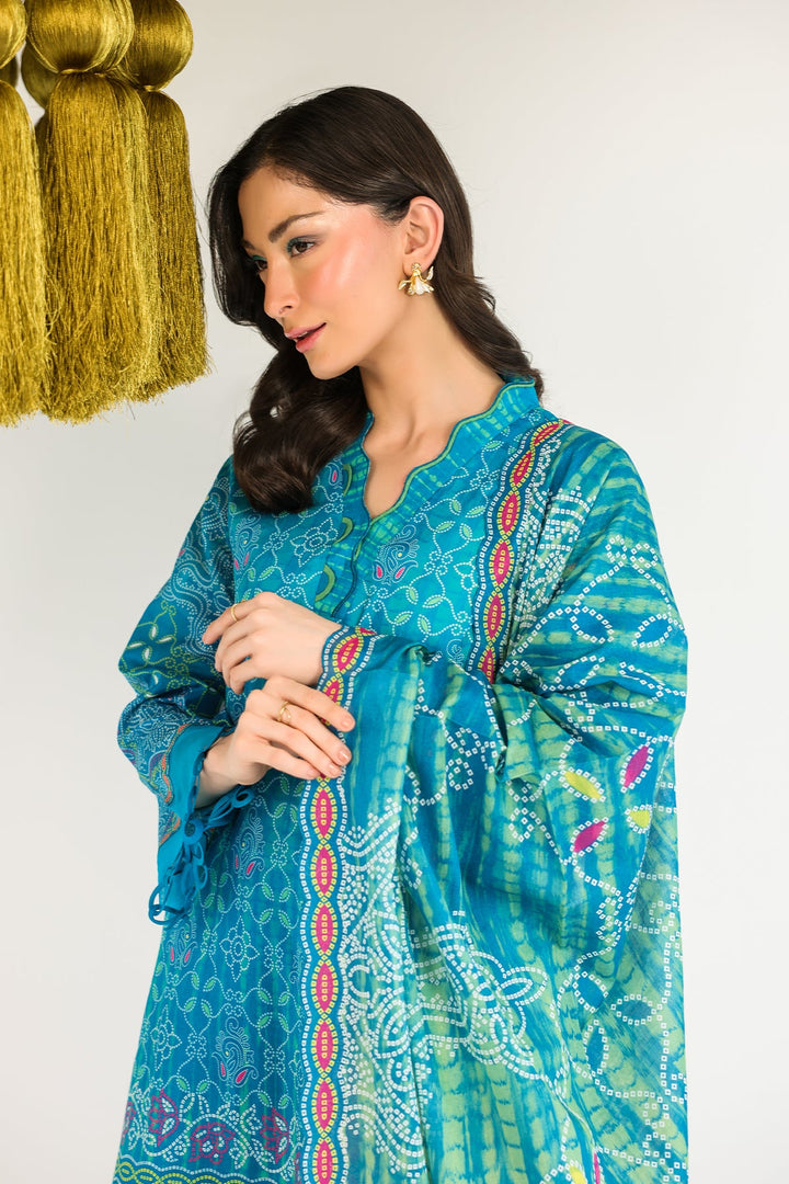 Rhea by Sahar Unstitched Lawn 3 Piece Suit Emerald Echo - Casual Collection
