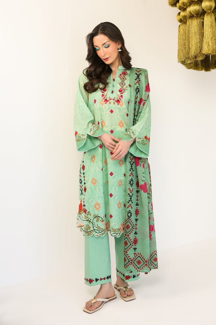 Rhea by Sahar Unstitched Lawn 3 Piece Suit Mint Blossom Reverie - Casual Collection