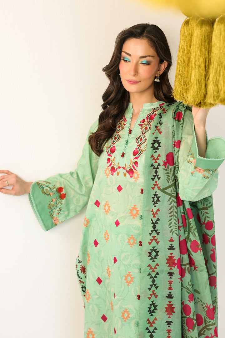 Rhea by Sahar Unstitched Lawn 3 Piece Suit Mint Blossom Reverie - Casual Collection