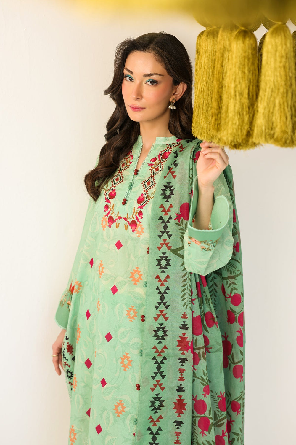 Rhea by Sahar Unstitched Lawn 3 Piece Suit Mint Blossom Reverie - Casual Collection