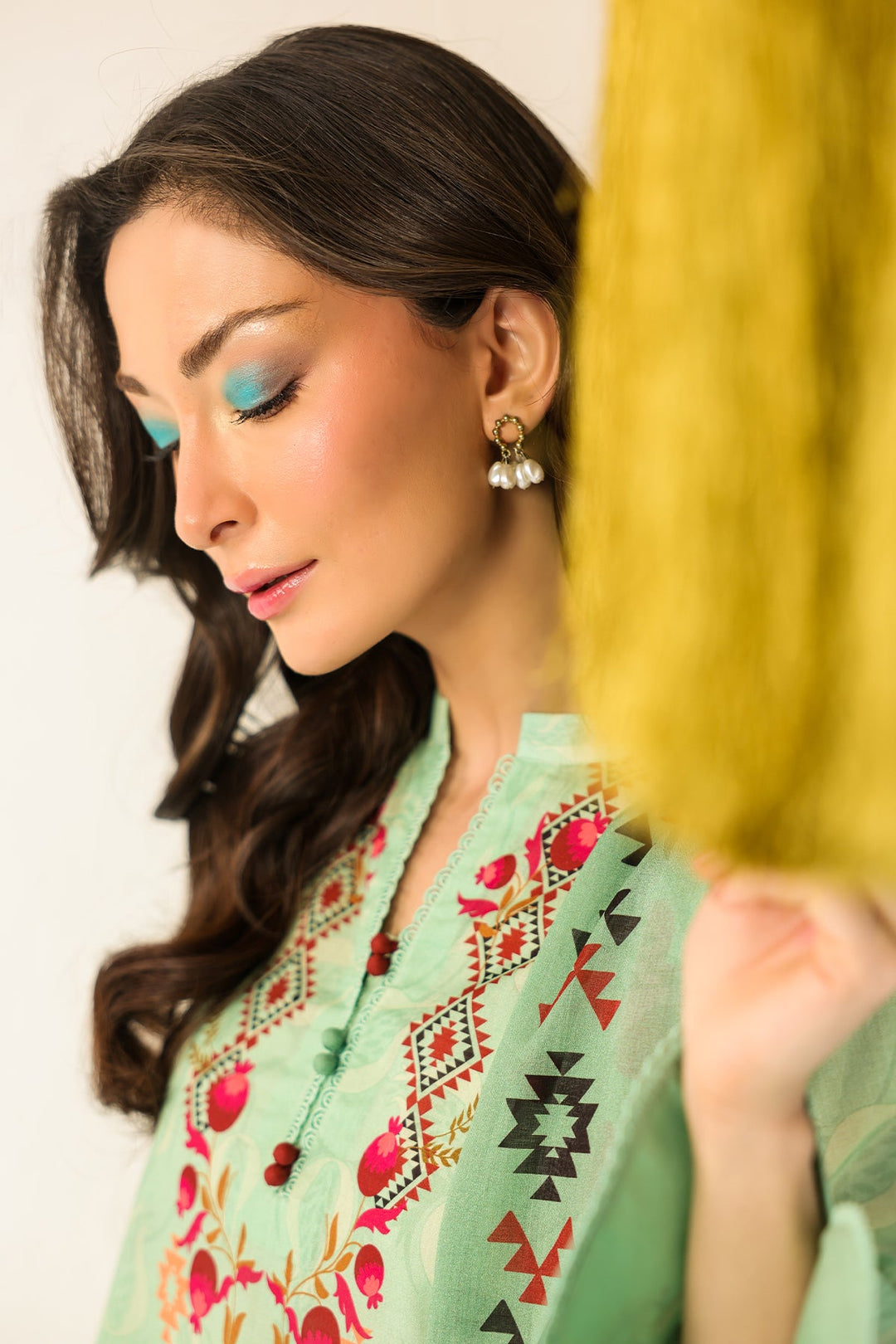 Rhea by Sahar Unstitched Lawn 3 Piece Suit Mint Blossom Reverie - Casual Collection