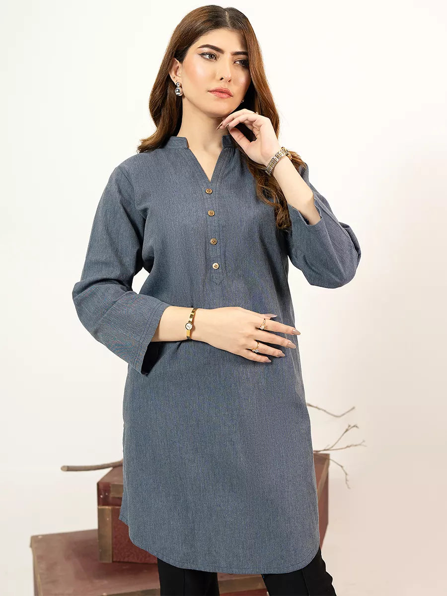 Salitex Women Solids Denim 1 Piece Shirt WP7L1PBE552 - Winter Collection