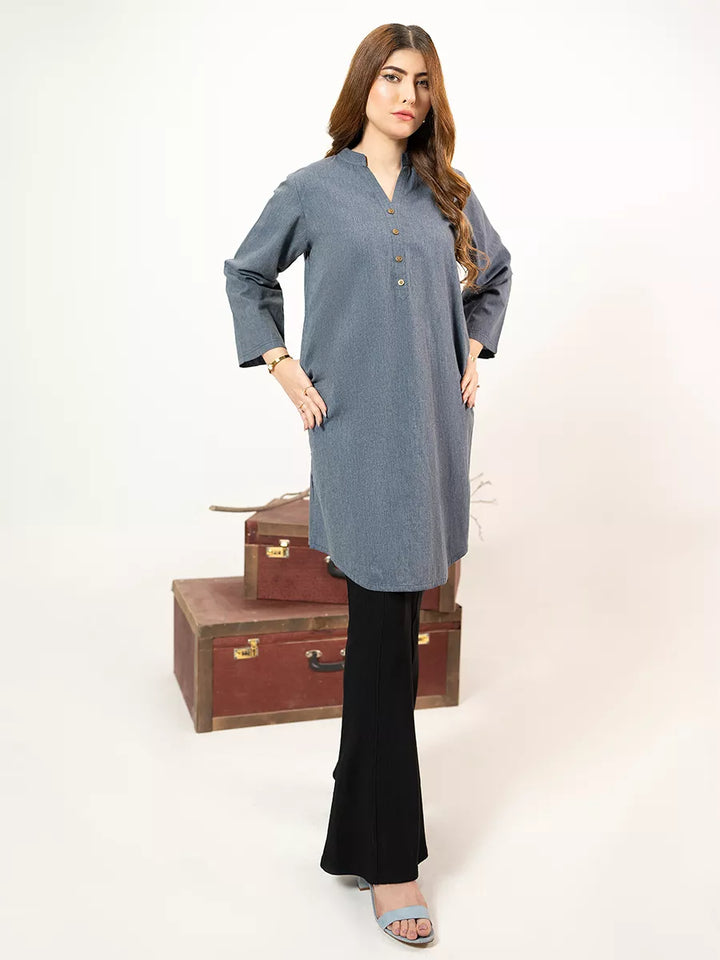 Salitex Women Solids Denim 1 Piece Shirt WP7L1PBE552 - Winter Collection