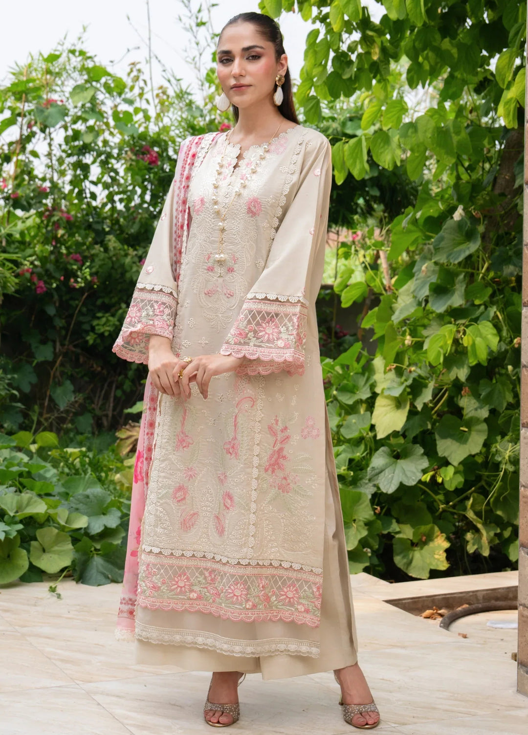 Chandan Nagri RTW Embroidered Lawn 3 Piece Suit Eclipse-Veil - Casual Collection