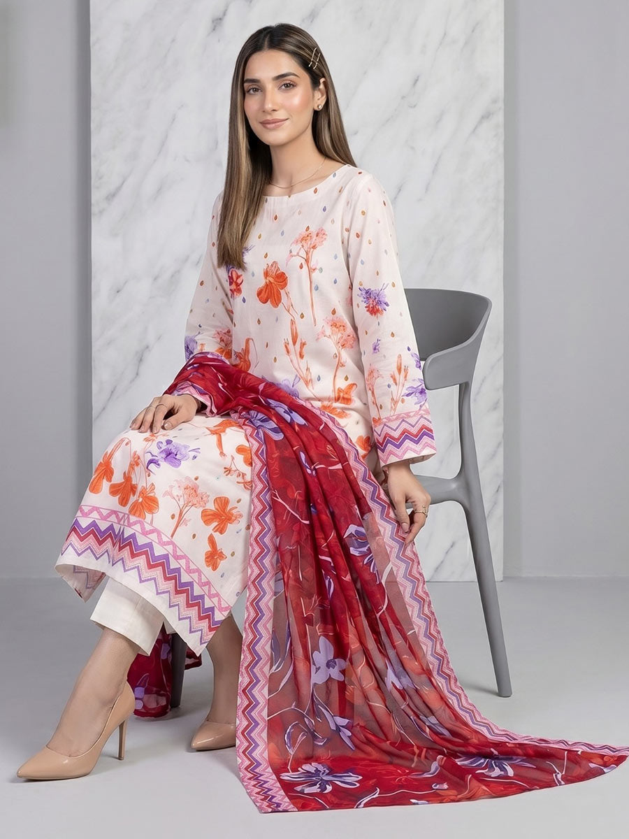 Salitex Unstitched Printed Lawn 3 Piece Suit SSW6U3P412 Summer Collection