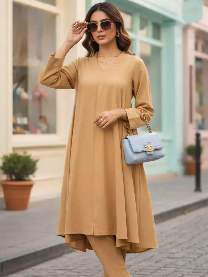 Salitex Women Solids Crepe 2 Piece Suit SS25PBC694 - Summer Collection