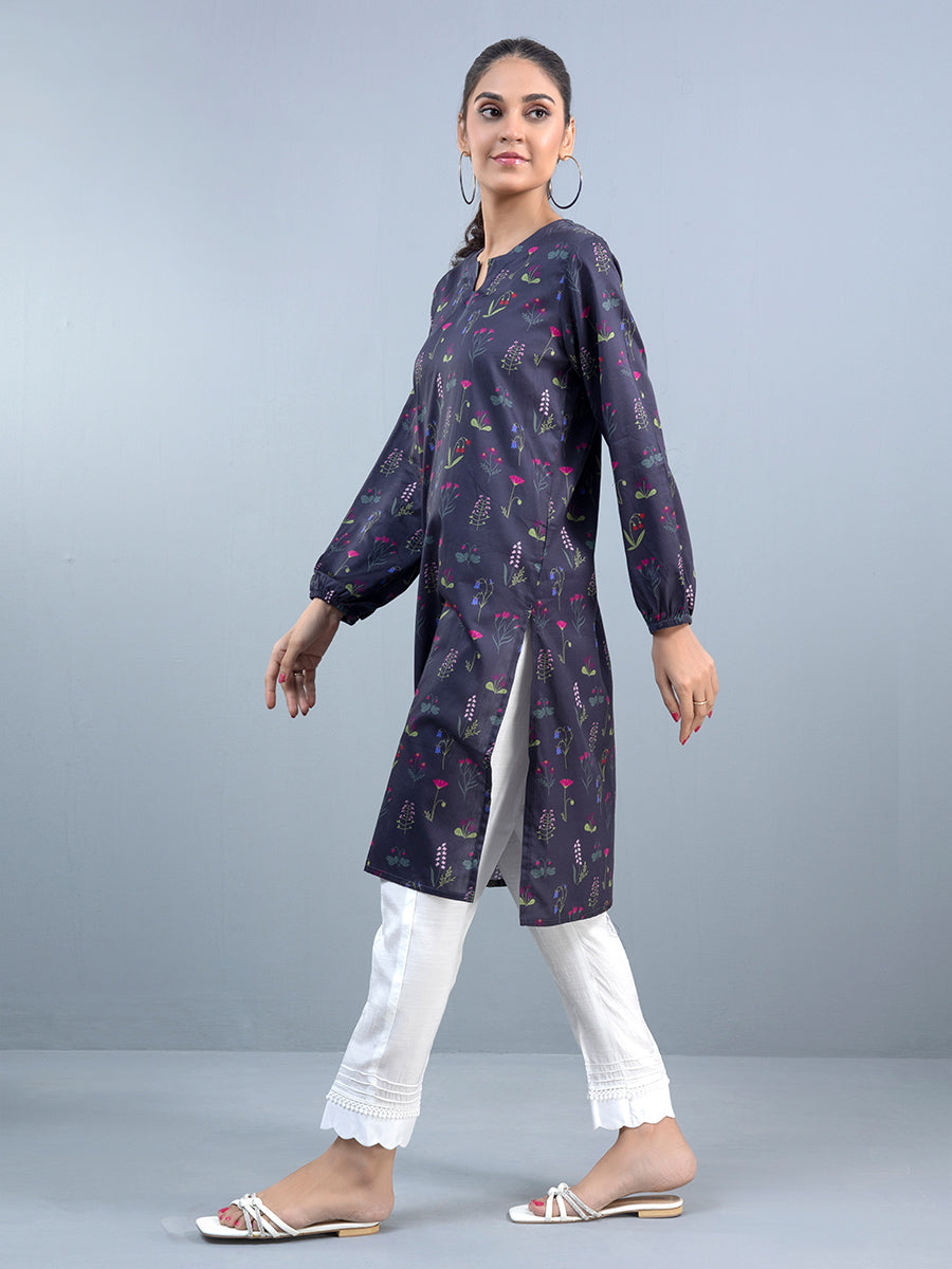 Salitex Women Printed Silk 1 Piece Shirt CPS23DC021 - Summer Collection