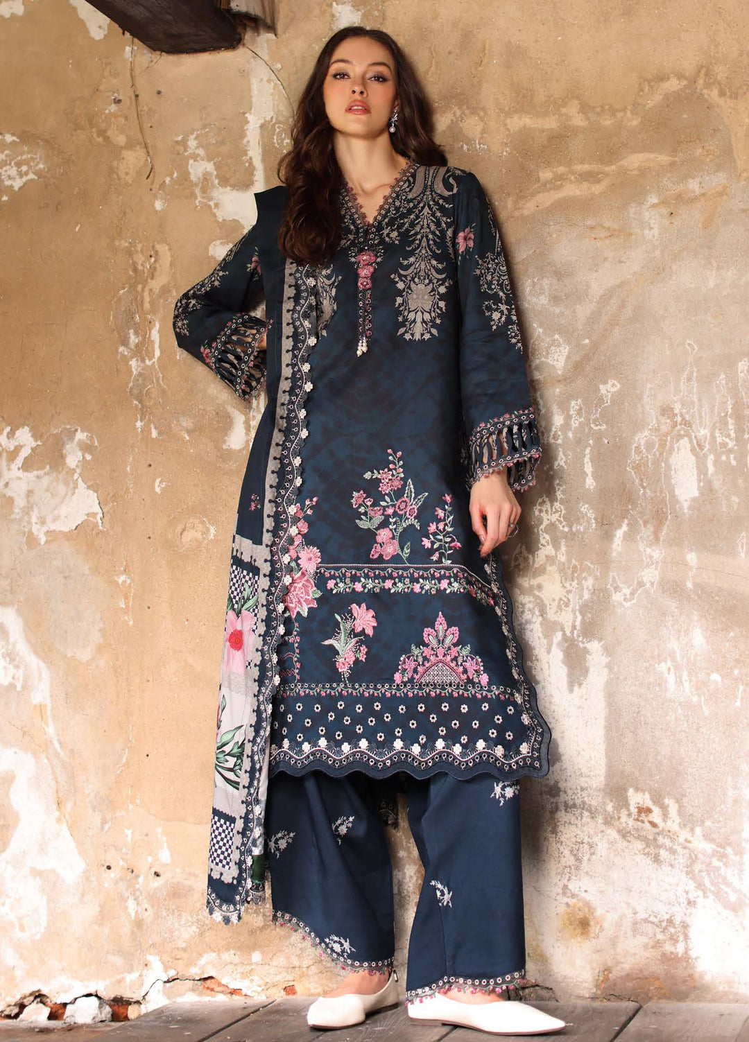 Aniiq by Charizma Unstitched Embroidered Linen 3 Piece Suit CHR26ULA ANW7-01 - Casual Collection