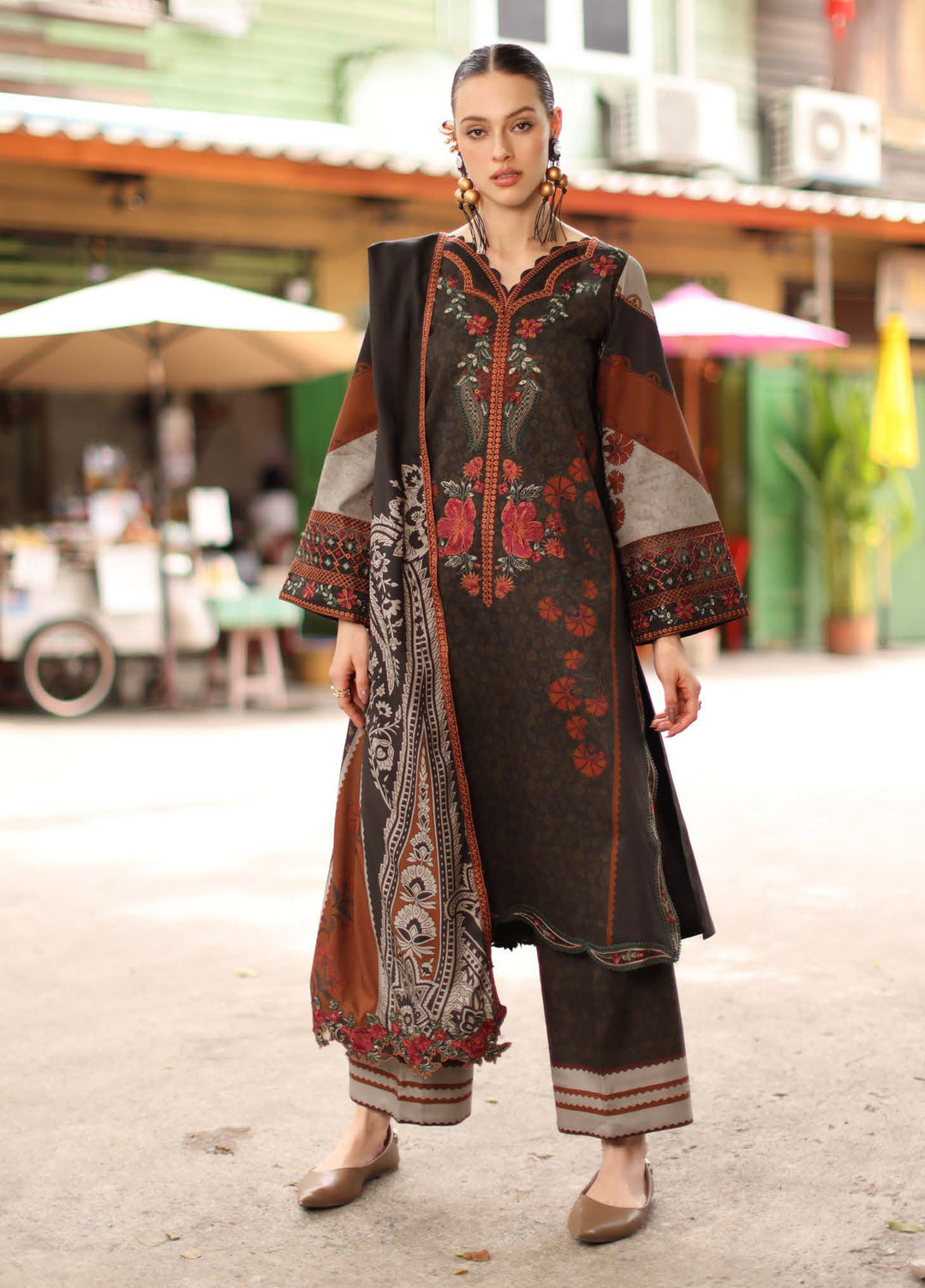 Aniiq by Charizma Unstitched Embroidered Linen 3 Piece Suit CHR26ULA ANW7-07 - Casual Collection