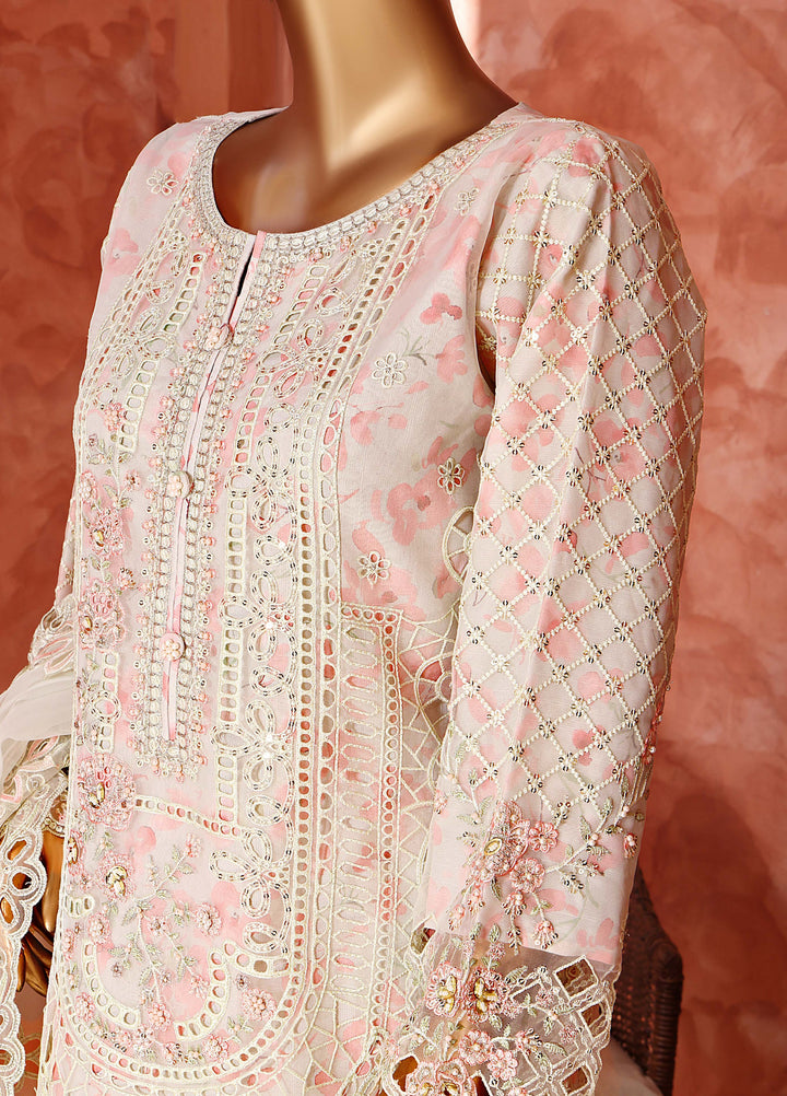 Shaahkaar by HZ Textiles RTW Embroidered Organza 3 Piece Suit HZ26PSO HZK-243 Pastel Green - Festive Collection