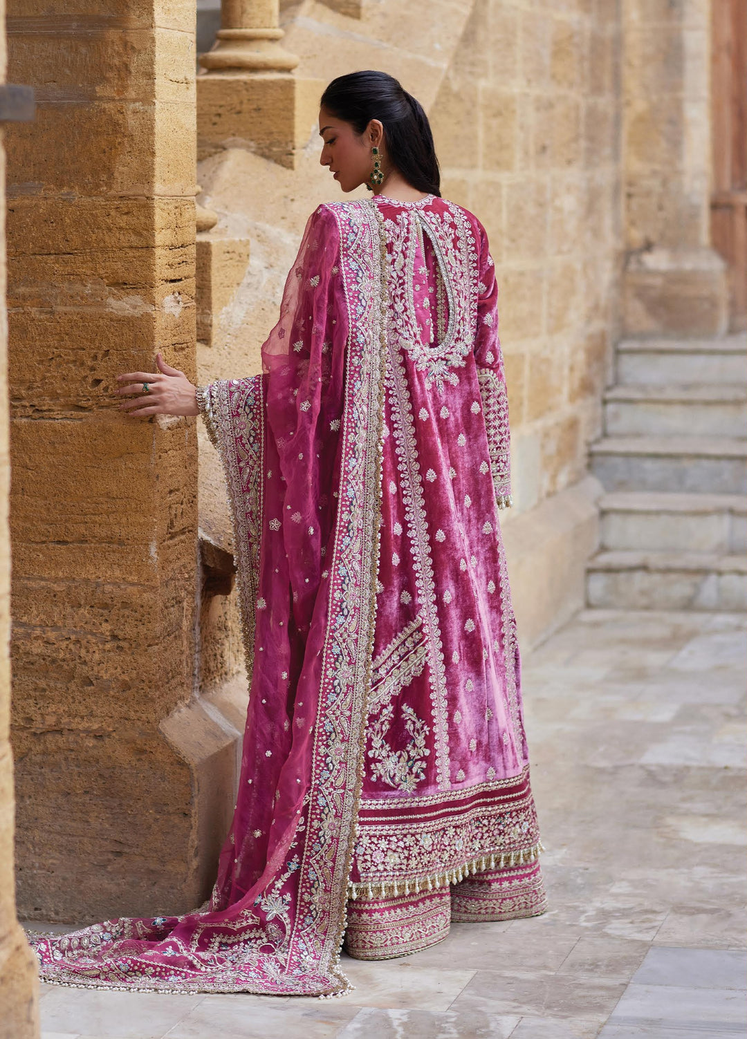 Dastangoi by Afrozeh Unstitched Embroidered Velvet 3 Piece Suit AF26UDW MEHFIL FW01211 - Wedding Collection