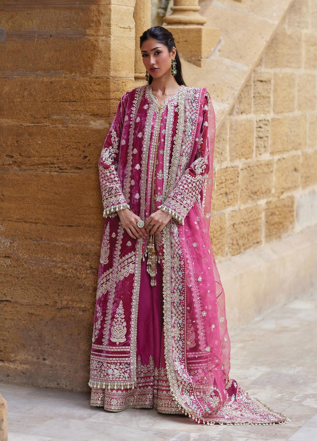 Dastangoi by Afrozeh Unstitched Embroidered Velvet 3 Piece Suit AF26UDW MEHFIL FW01211 - Wedding Collection