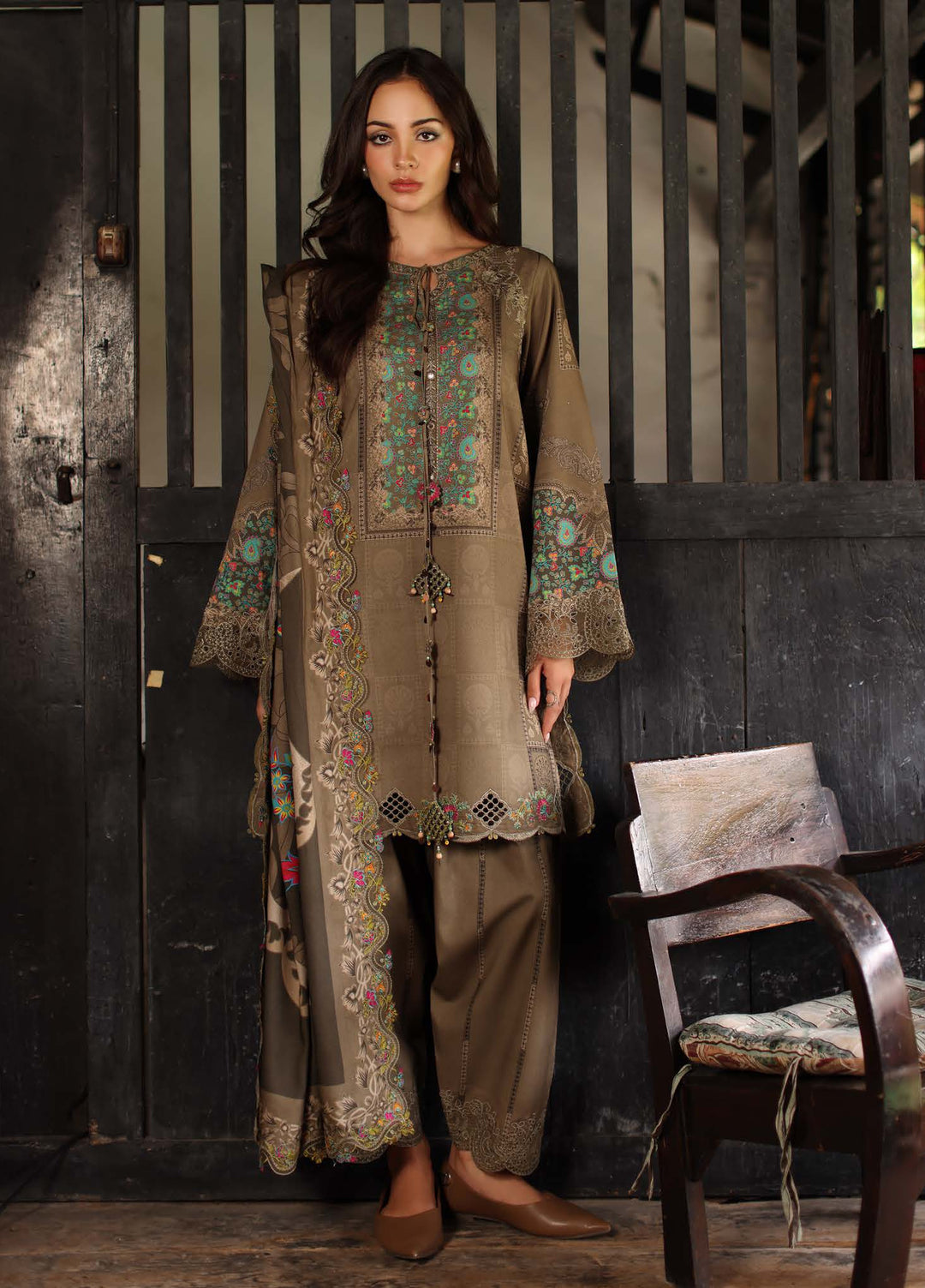 Aniiq by Charizma Unstitched Embroidered Linen 3 Piece Suit CHR26ULA ANW7-05 - Casual Collection