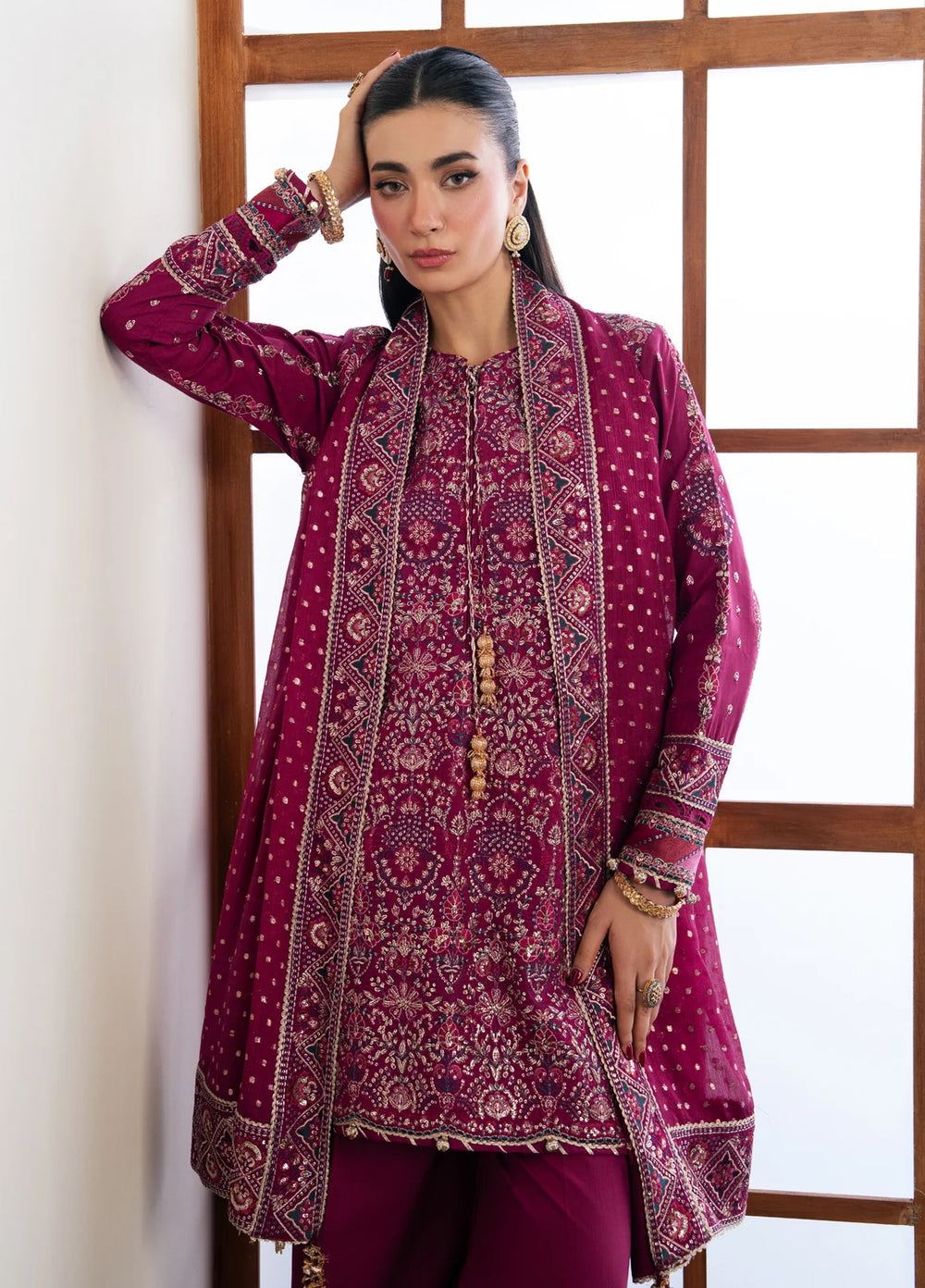 Xenia Formals Unstitched Embroidered Chiffon 3 Piece Suit D-06 Nayra - Festive Collection