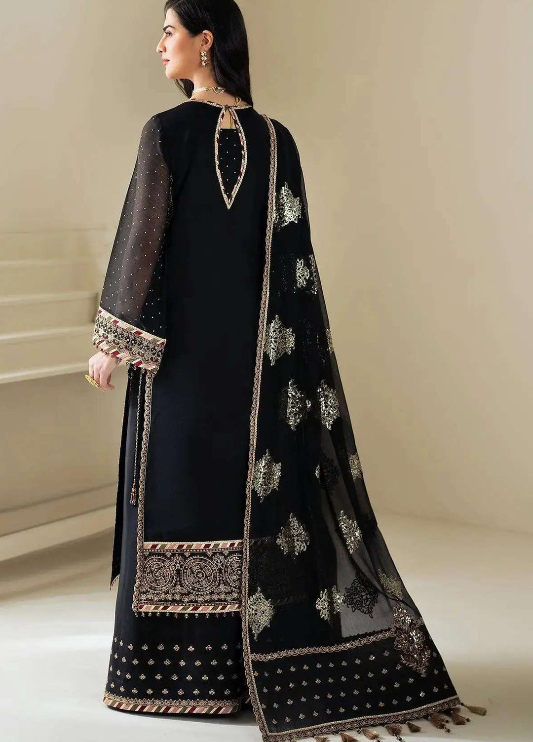 Alizeh Fashion Unstitched Embroidered Chiffon 3 Piece Suit AF26UCF AF-PS-8005-Alba - Festive Collection