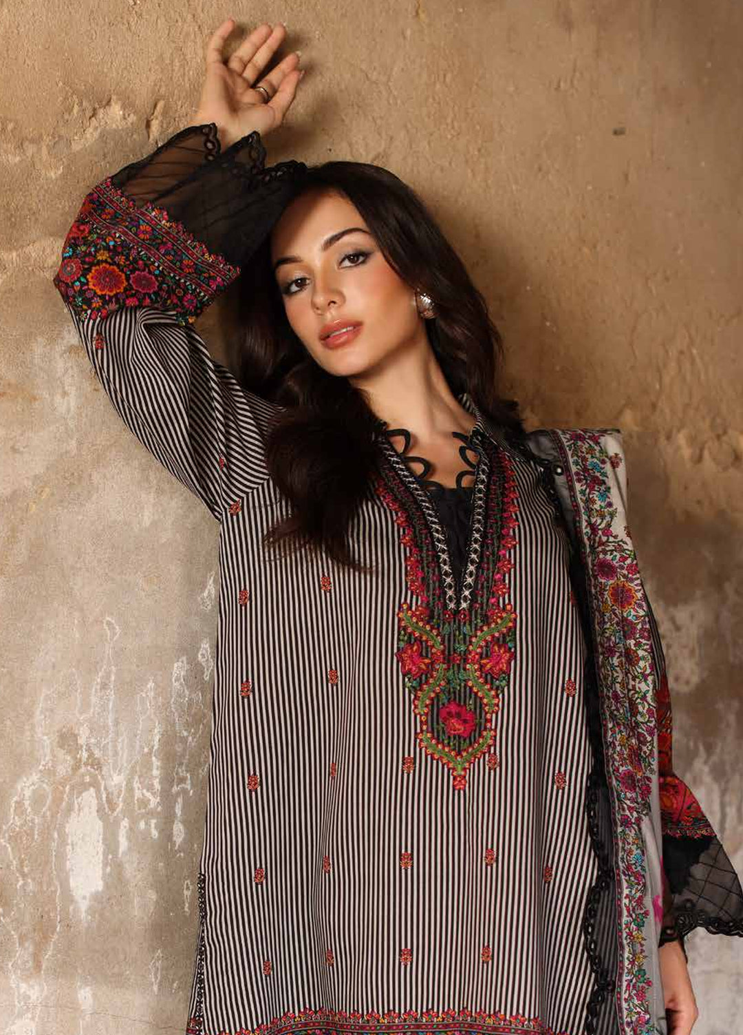 Aniiq by Charizma Unstitched Embroidered Linen 3 Piece Suit CHR26UAL ANW7-12 - Casual Collection