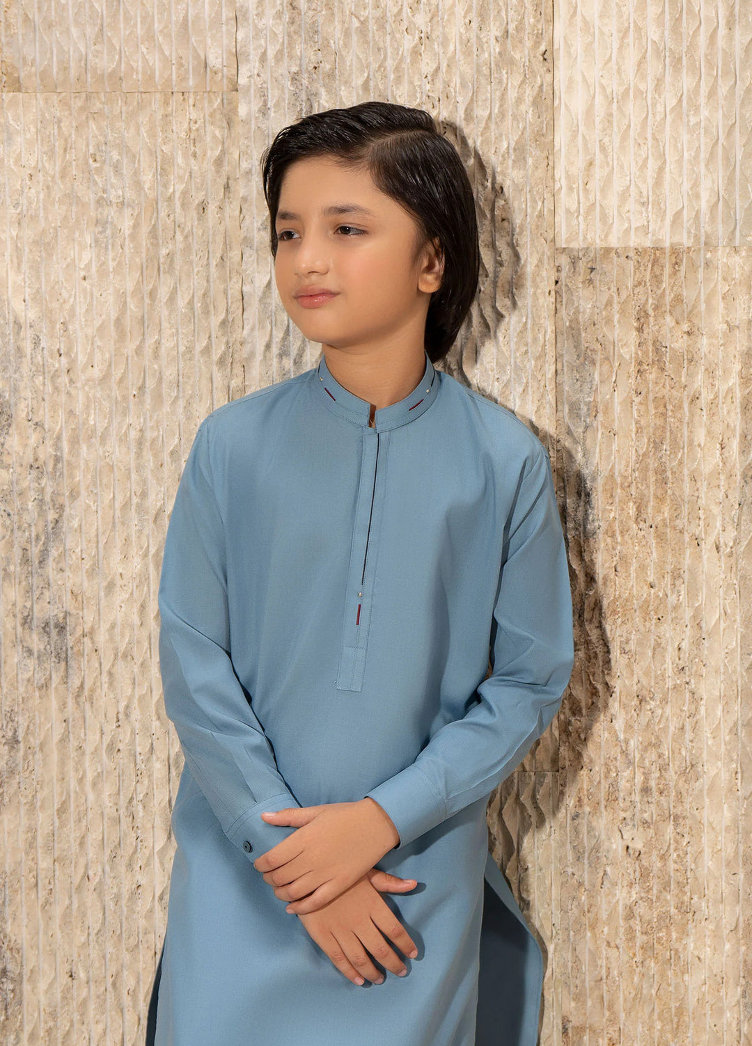 Buraq Boys RTW Solids Wash N Wear Kurta Shalwar Suit Rohaan Casual Collection