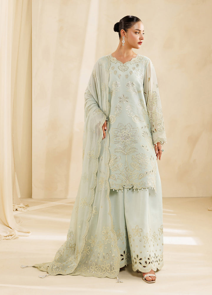 Sireine by Alizeh Fashion Unstitched Embroidered Chiffon 3 Piece Suit AF26UCS AF-CH-2297-VANILLA - Festive Collection