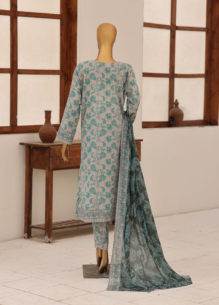 Identic by HZ Textiles Unstitched Embroidered Cotton 3 Piece Suit HZ26UCI PDW 3329-B - Casual Collection