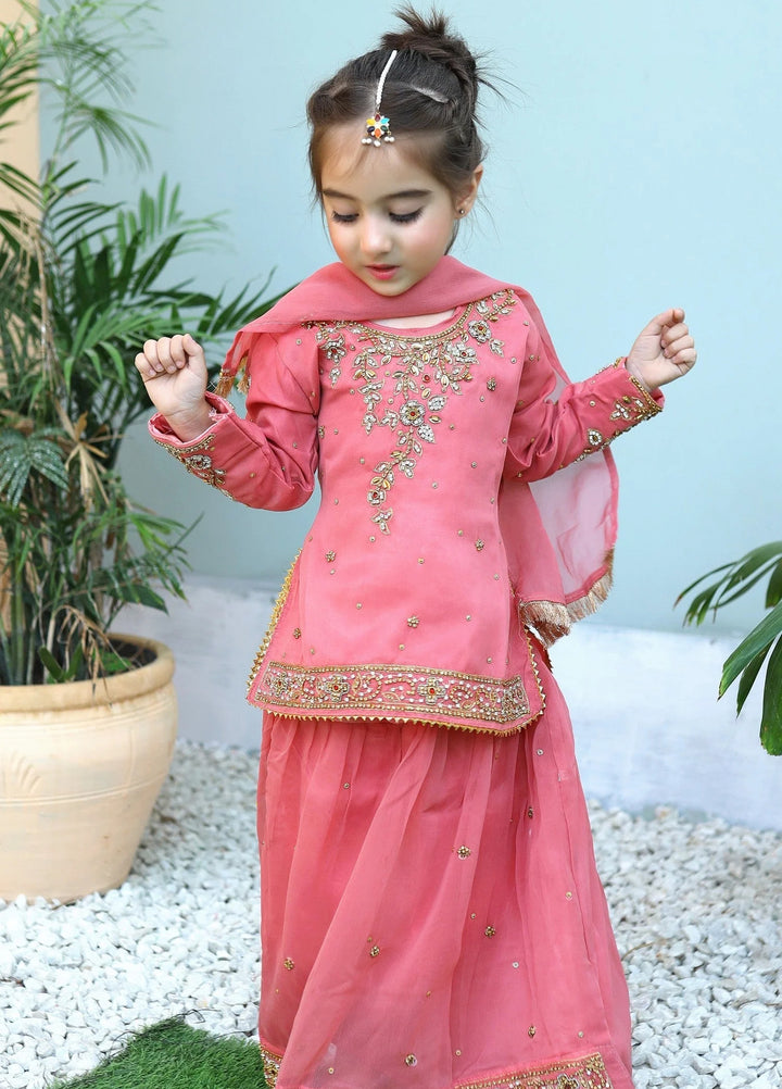 Khanak Girls RTW Embroidered Chiffon 3 Piece Suit KL-8 - Festive Collection