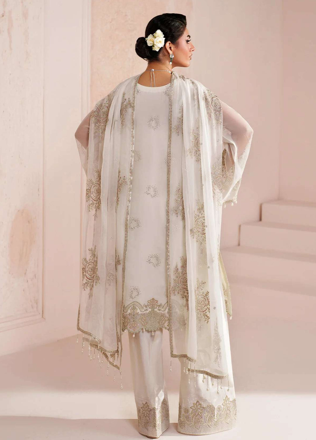 Alizeh Fashion Unstitched Embroidered Chiffon 3 Piece Suit AF26UCF AF-BHM-4067-Zeba - Festive Collection
