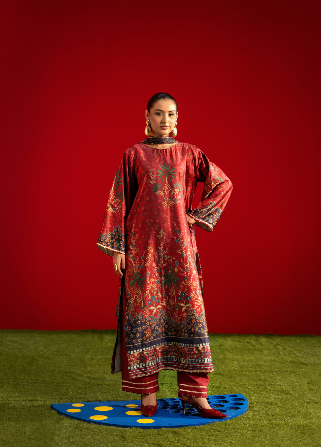 Marine by Rashid Textiles Unstitched Printed Luxury Silk 3 Piece Suit RT26USM D-3901 - Winter Collection