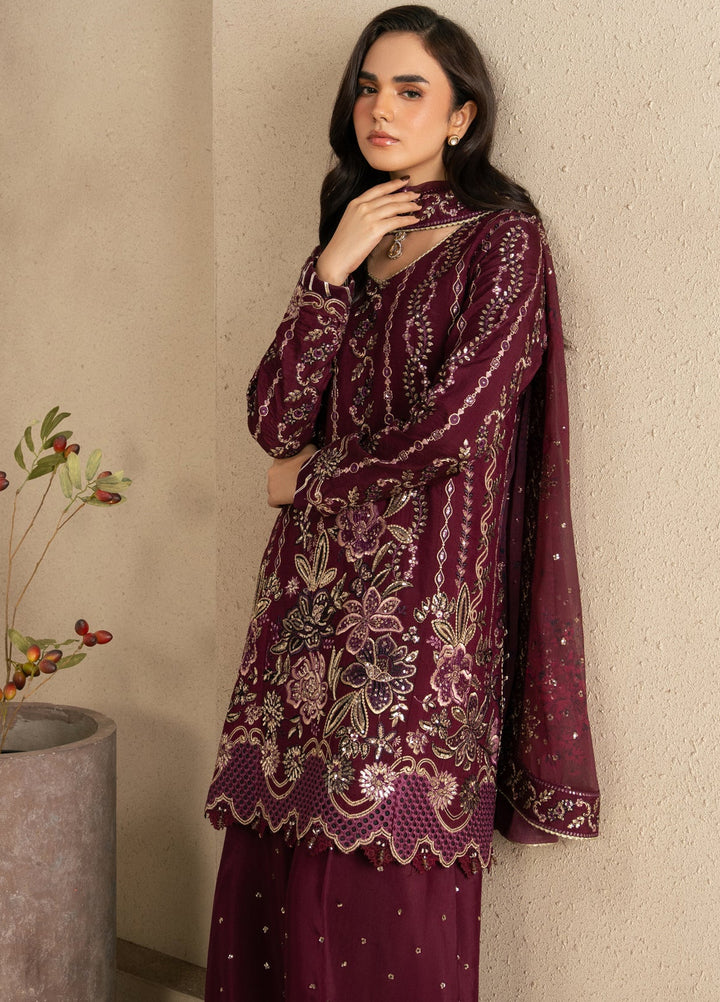 Xenia Formals Unstitched Embroidered Raw Silk 3 Piece Suit XF-1220 ARI - Festive Collection