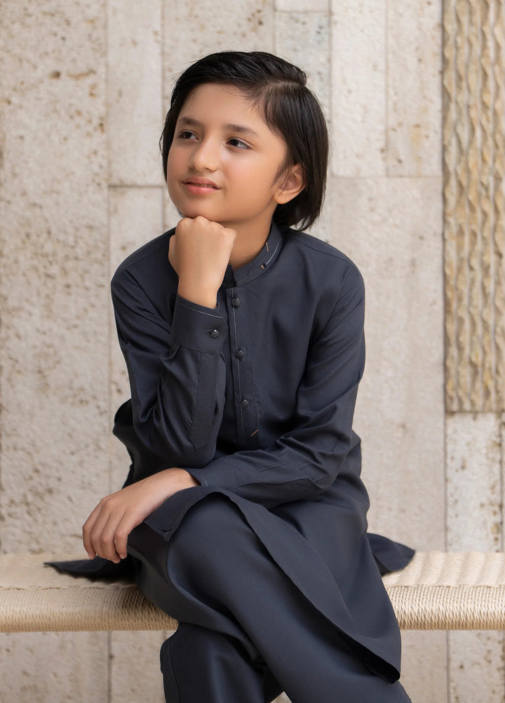 Buraq Boys RTW Solids Wash N Wear Kurta Shalwar Suit Eesa Casual Collection
