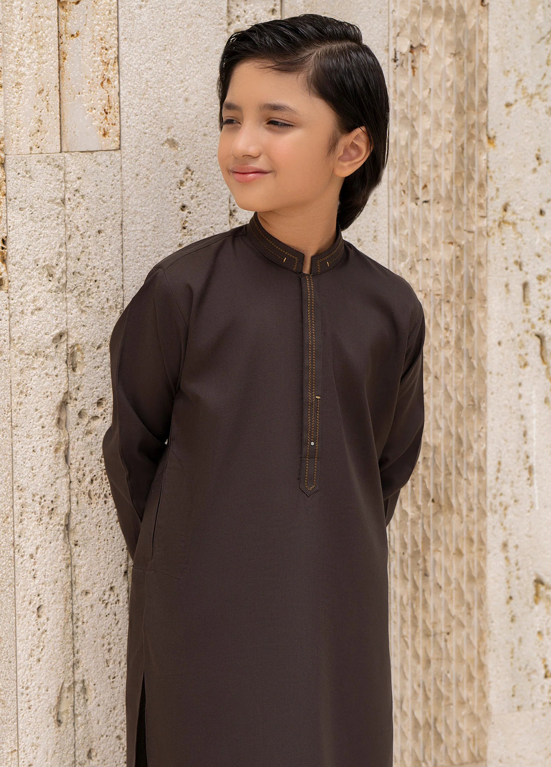Buraq Boys RTW Solids Wash N Wear Kurta Shalwar Suit Haris Casual Collection
