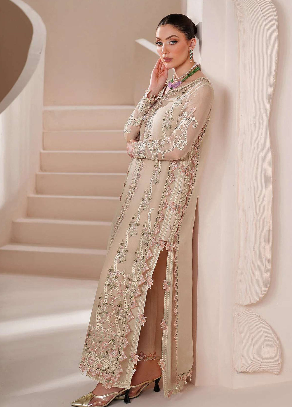Alizeh Fashion Unstitched Embroidered Chiffon 3 Piece Suit AF26UCF AF-BDHG-5037-Niora - Festive Collection