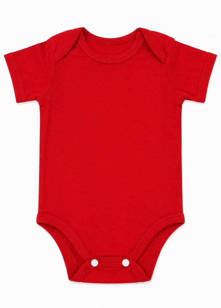 Lambkin Kids RTW Solids Cotton 1 Piece Red - Casual Collection
