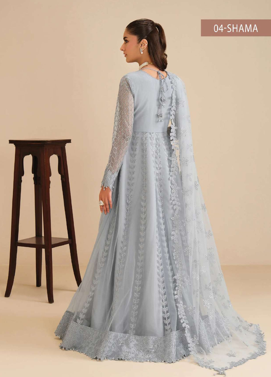 Alizeh Fashion Unstitched Embroidered Chiffon 3 Piece Suit AF26UCF AF-NT-2259-Shama - Festive Collection