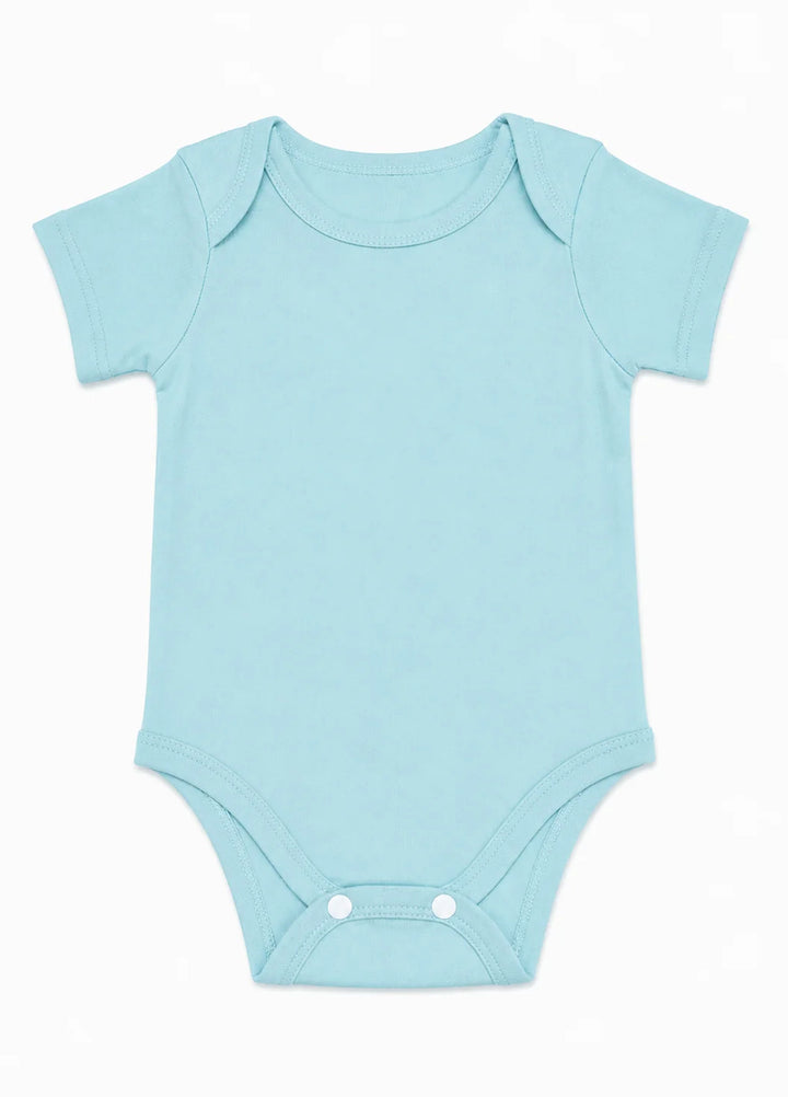 Lambkin Kids RTW Solids Cotton 1 Piece Baby Blue - Casual Collection