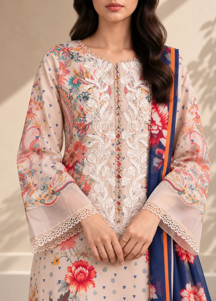 Chandan Nagri Women RTW Embroidered Lawn 3 Piece Suit Ferelle Mist - Festive Collection