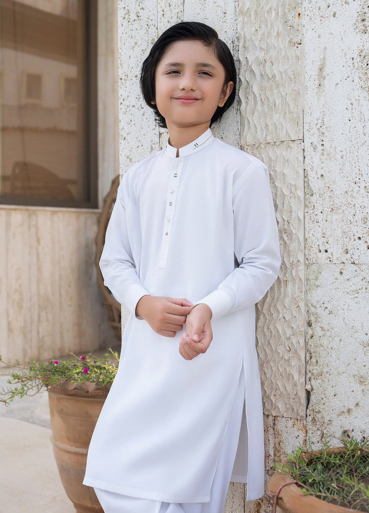 Buraq Boys RTW Solids Wash N Wear Kurta Shalwar Suit Shazil Casual Collection