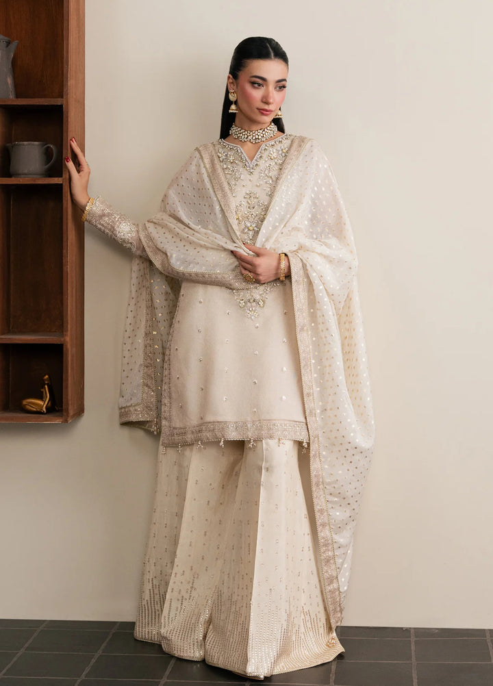 Xenia Formals Unstitched Embroidered Organza 3 Piece Suit D-01 Royale - Festive Collection