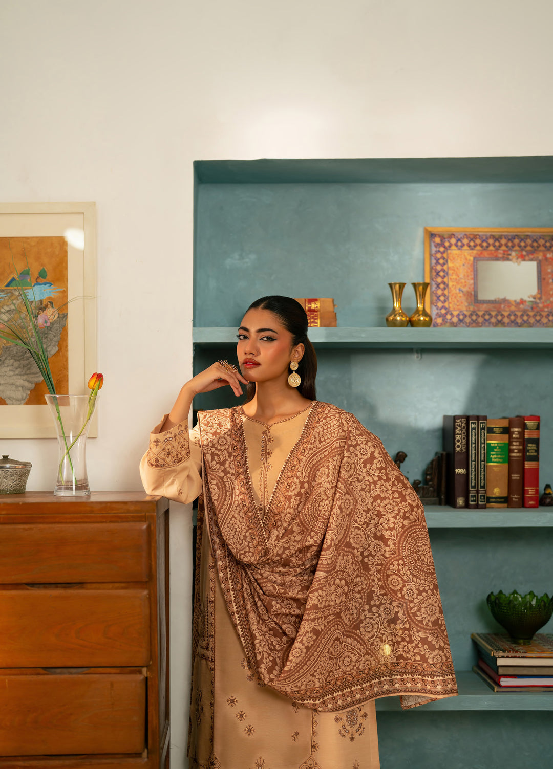 Manzil by Rashid Textiles Unstitched Embroidered Khaddar 3 Piece Suit RT26UKM D-1032 - Winter Collection