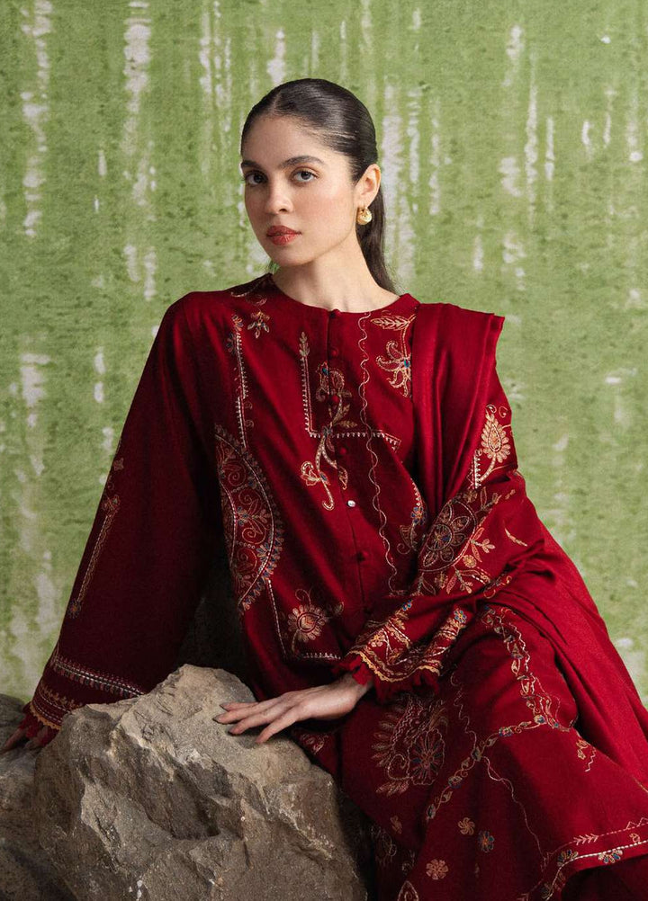 Coco by Zara Shahjahan Unstitched Khaddar 3 Piece Suit CZS26UKW DIBA 10A - Winter Collection