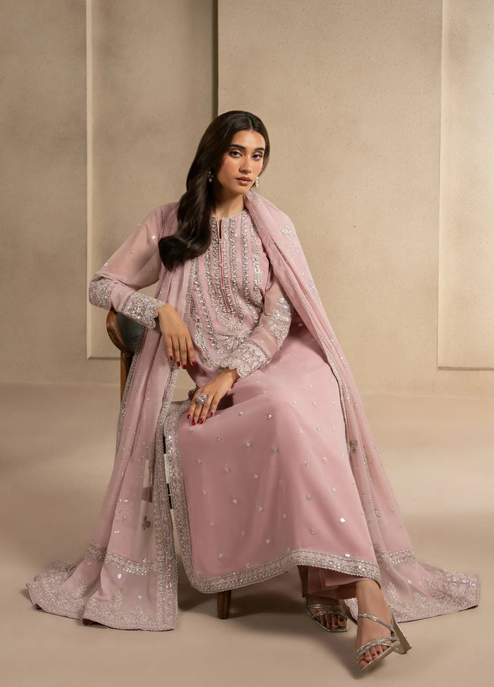 Xenia Formals Unstitched Embroidered Chiffon 3 Piece Suit XF-1289 Nila - Festive Collection