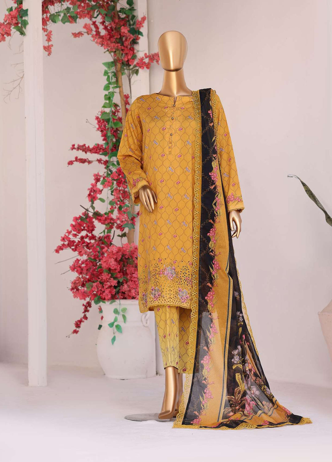 Satranga by HZ Textiles Unstitched Printed Lawn 3 Piece Suit HZ26USL SEC-1175 - Casual Collection