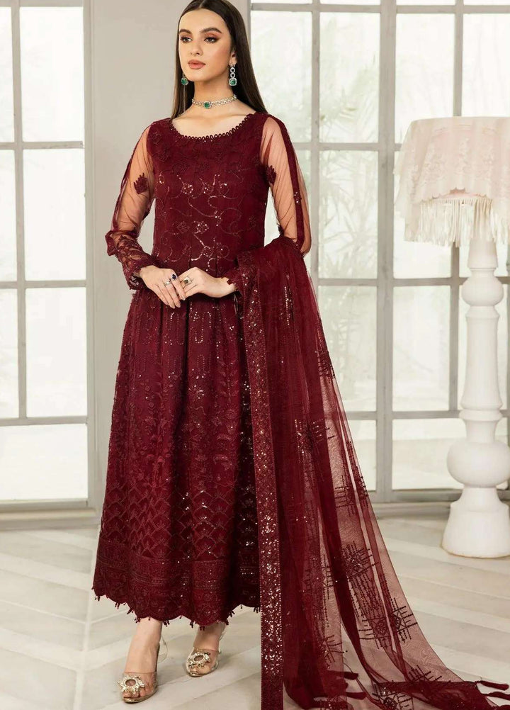 Alizeh Fashion Unstitched Embroidered Chiffon 3 Piece Suit AF26UCF AF-UF-9001-Gulrukh - Festive Collection