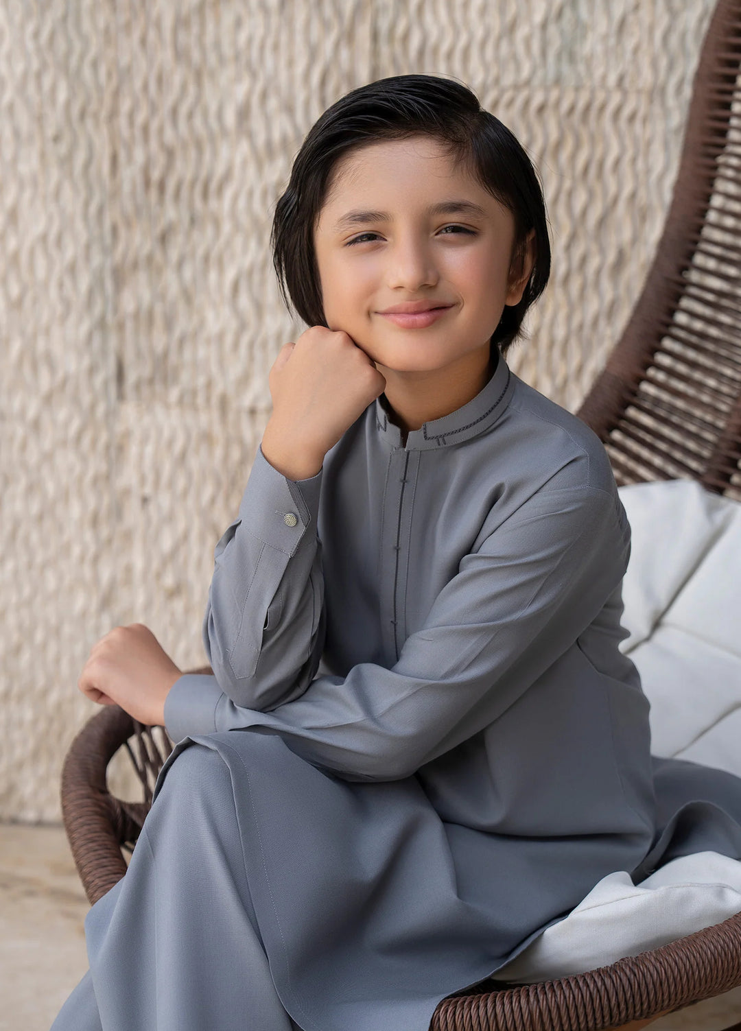 Buraq Boys RTW Solids Wash N Wear Kurta Shalwar Suit faraz Casual Collection