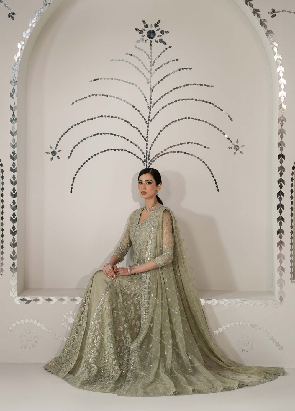 Shehnai by Lavish Premium Unstitched Embroidered Organza 3 Piece Suit LVP26USO SH-02 GULBAHAR - Wedding Collection