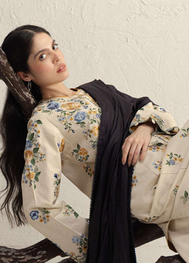 Coco by Zara Shahjahan Unstitched Khaddar 3 Piece Suit CZS26UKW ASMANI 9B - Winter Collection