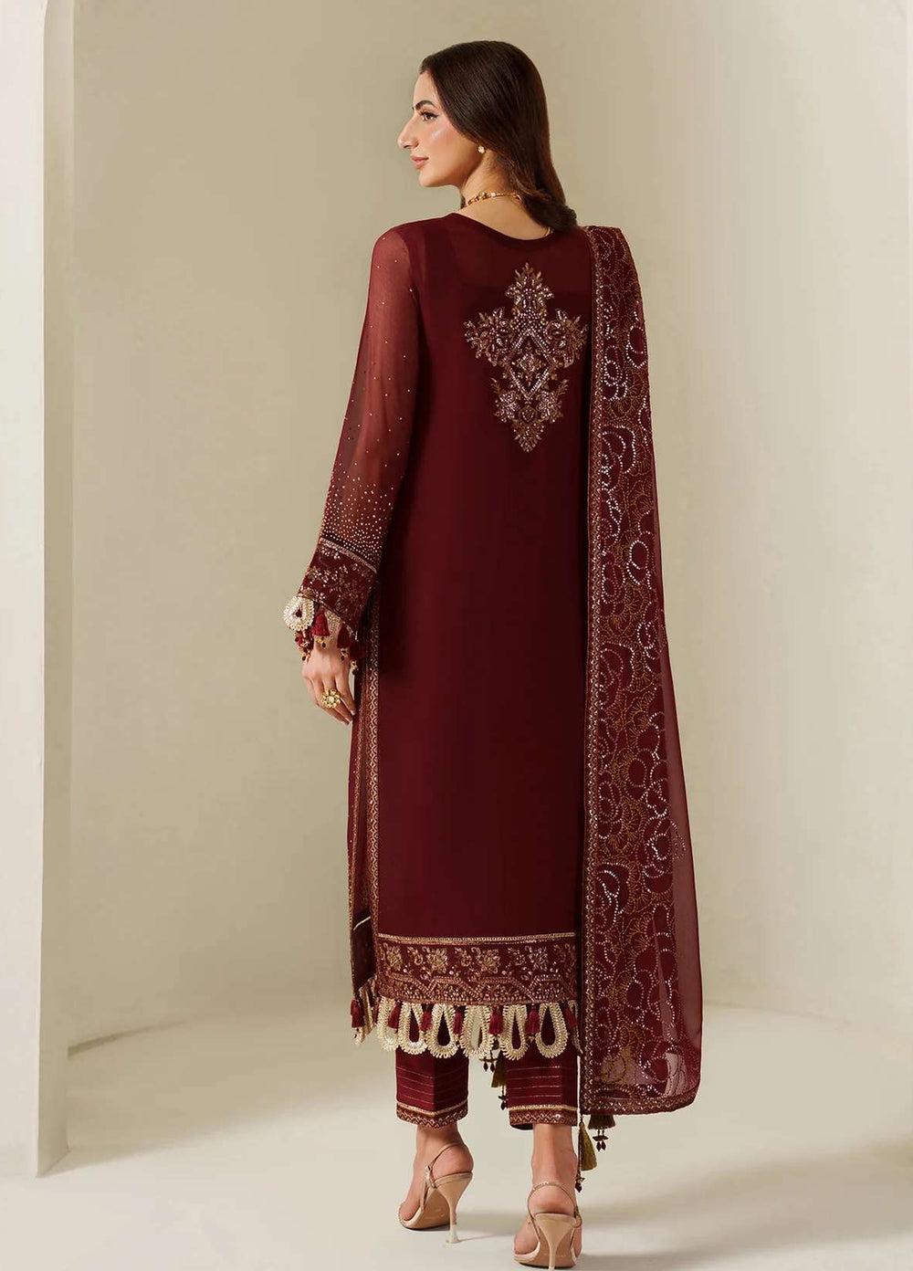 Alizeh Fashion Unstitched Embroidered Chiffon 3 Piece Suit AF26UCF AF-HM-4047-Kavya - Festive Collection
