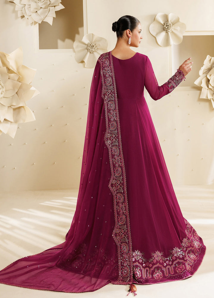 Sireine by Alizeh Fashion Unstitched Embroidered Chiffon 3 Piece Suit AF26UCS AF-CH-2293-RUBYRA - Festive Collection