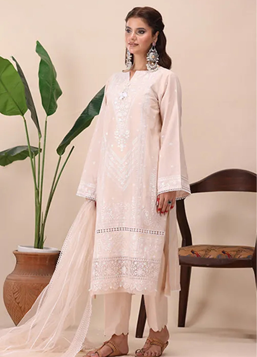La Elise Women RTW Embroidered Lawn 3 Piece Suit 0001403 Pinar - Casual Collection