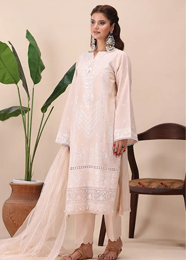 La Elise Women RTW Embroidered Lawn 3 Piece Suit 0001403 Pinar - Casual Collection